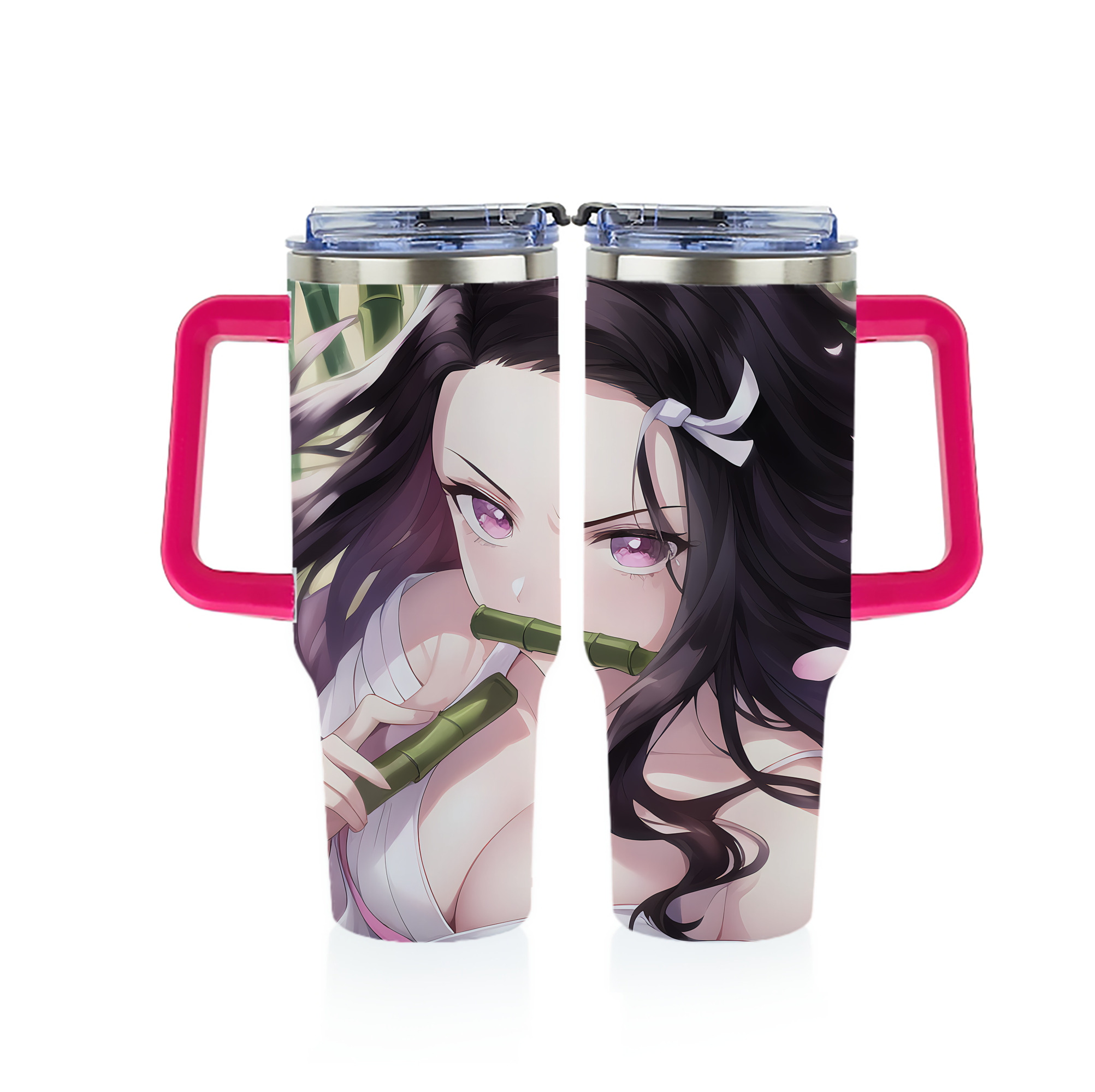 （画像用） 鬼滅の刃（きめつのやいば）竈門 禰󠄀豆子／かまど ねずこ Kamado Nezuko 1200ｍLフルプリント車用タンブラー